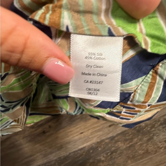 Talbots Multicolor Abstract Blouse - Picture 4 of 5